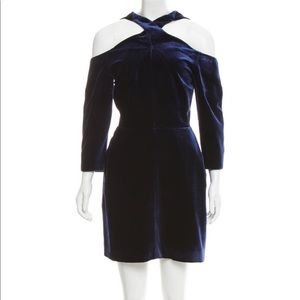 Roland Mouret Velvet Cold Shoulder  Dress